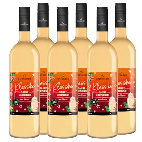 KATLENBURGER - Sahne-Eierpunsch | Fruchtweinpunsch mit Milch, Sahne und weihnachtlichen Gewürzen. Ein Klassiker, der zur Vor-Weihnachtszeit einfach dazu gehört. Inhalt: 6x 750ml und 9% vol. von Katlenburger