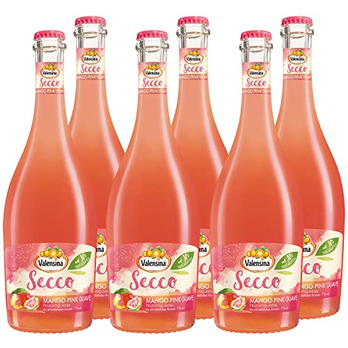 VALENSINA - Secco Mango Pink-Guave | Prickelnder Fruchtwein-Secco mit erfrischender Kohlensäure, perfekt als Aperitif oder Cocktail. Inhalt: 6x 0,75l und 7% vol. von Katlenburger