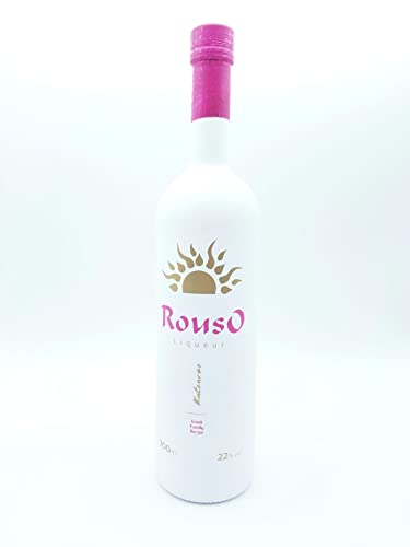 Rouzo"Roter Ouzo" 700ml Flasche - Katsaros Tradition - Red Ouzo Likör Aperitif Anis Likör mit Granatapfel Rouso aus Griechenland von Katsaros