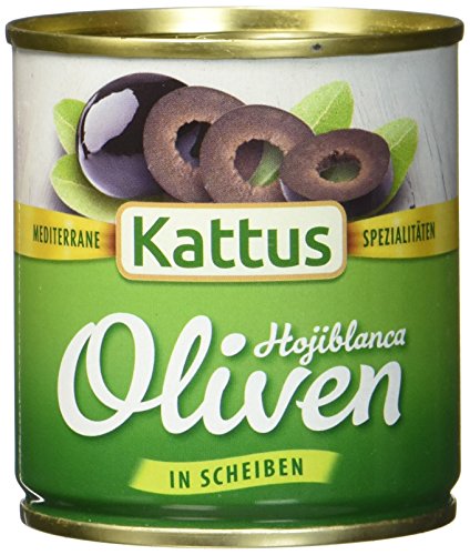 Kattus Hojiblanca Oliven geschnitten, 8er Pack (8 x 85 g) von Kattus