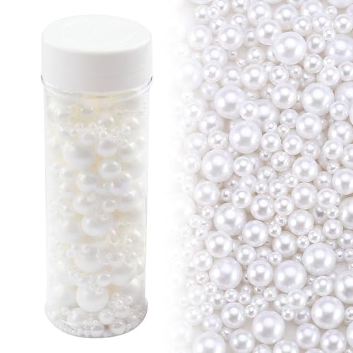 Katyjun 130 G Essbare Perlen für Torten Weiß, Mischgröße Zuckerperlen für Backkuchen Dekorationen Katyjun 130 G Essbare Perlen für Torten Weiß, Mischgröße Zuckerperlen für Backkuchen Dekorationen von Katyjun