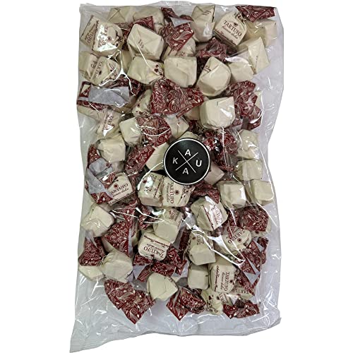 Tartufi dolci bianchi, Schokoladentrüffel weiß, von Antica Torroneria Piemontese, Trüffel-Pralinen aus Piemont Italien mit Haselnüssen weißer Schokolade, glutenfrei KAUKAU Edition, 1KG Beutel von Kaukau