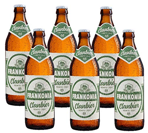 Frankonia Clan Bier Fränkisch Stout 6 x 0,5l I Bier aus Franken I Bierspezialität I Geschenk von Kauzen Bräu