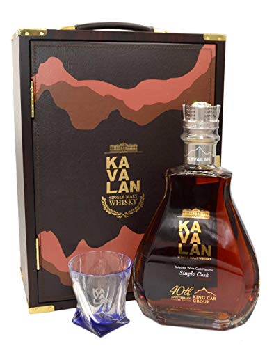 Kavalan KING CAR GROUP 40 ANNIVERSARY Single Cask 56,3% Volume 1,5l in Holzkiste mit Glas Whisky von Kavalan