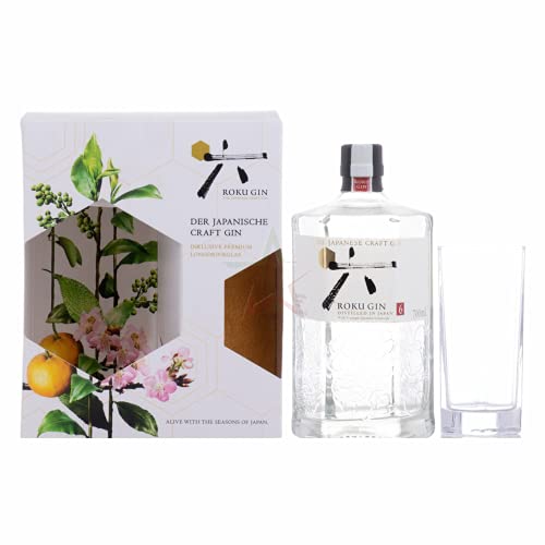 Roku Gin The Japanese Craft Ginl in Geschenkbox mit Glas 43,00% 0,70 lt. Roku Gin The Japanese Craft Ginl in Geschenkbox mit Glas 43,00% 0,70 lt. von ROKU GIN