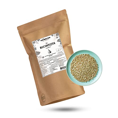 Bio Buchweizen (1 kg) - GEKEIMT - Aus EU-Bio-Landwirtschaft - Aktiviert - Basisch - Knusprig & ideal für Müsli und Porridge - Vegan - Verzehrfertig - Plastikfreie Verpackung von Keimster