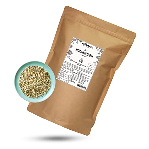 Bio Buchweizen (2 kg) - GEKEIMT - Aus EU-Bio-Landwirtschaft - Aktiviert - Basisch - Knusprig & ideal für Müsli und Porridge - Vegan - Verzehrfertig - Plastikfreie Verpackung von Keimster