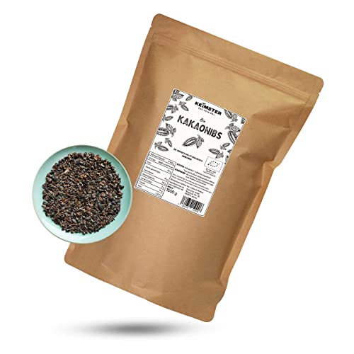 Bio Kakao Nibs (1,5 kg) - Roh & aromatisch - Fein herber Kakaogeschmack - Ideal als Topping, Snack oder auch zum Backen - Rohkostqualität - Plastikfreie Verpackung von Keimster