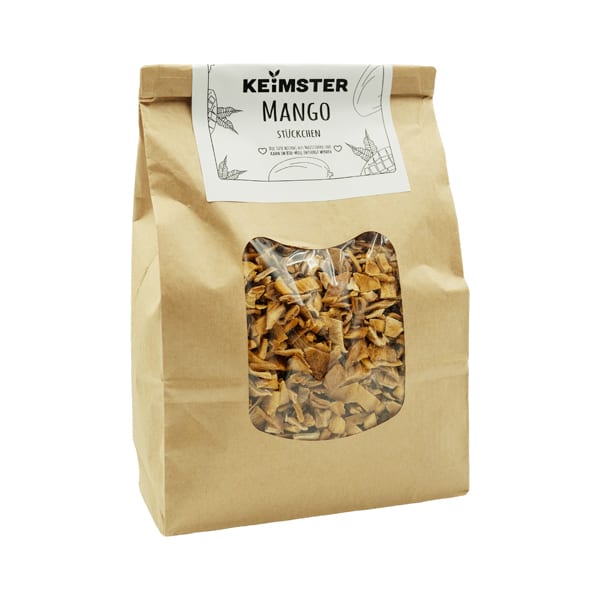 Bio-Mangostückchen getrocknet - 250 g Bio-Mangostückchen getrocknet - 250 g von Keimster