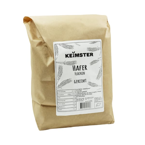 Gekeimte Bio-Haferflocken - 2,5 kg Gekeimte Bio-Haferflocken - 2,5 kg von Keimster