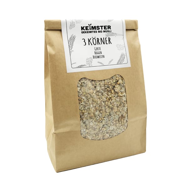 Gekeimtes 3 Körner Bio-Müsli - 1 kg - Keimster Gekeimtes 3 Körner Bio-Müsli - 1 kg - Keimster von Keimster