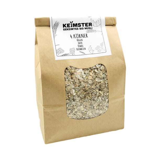 Gekeimtes 4 Körner Bio-Müsli - 1 kg - Keimster Gekeimtes 4 Körner Bio-Müsli - 1 kg - Keimster von Keimster
