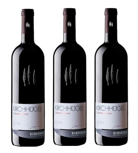 3x 0,75l - 2021er - Kellerei Cantina Kurtatsch - Kirchhügel - Cabernet Riserva - Alto Adige D.O.P. - Südtirol - Italien - Rotwein trocken 3x 0,75l - 2021er - Kellerei Cantina Kurtatsch - Kirchhügel - Cabernet Riserva - Alto Adige D.O.P. - Südtirol - Italien - Rotwein trocken von Kellerei Cantina Kurtatsch