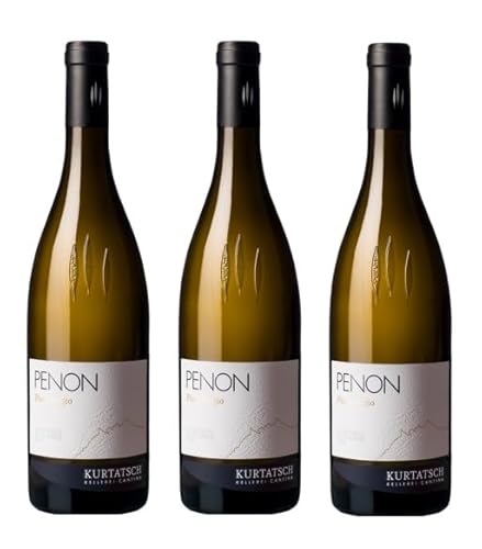 3x 0,75l - 2022er - Kellerei Cantina Kurtatsch - Penon - Pinot Grigio - Alto Adige D.O.P. - Südtirol - Italien - Weißwein trocken 3x 0,75l - 2022er - Kellerei Cantina Kurtatsch - Penon - Pinot Grigio - Alto Adige D.O.P. - Südtirol - Italien - Weißwein trocken von Kellerei Cantina Kurtatsch