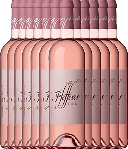 Pfefferer Pink von Kellerei Schreckbichl - Roséwein 12 x 0,75l VINELLO - 12er - Weinpaket inkl. kostenlosem VINELLO.weinausgießer von Kellerei Schreckbichl