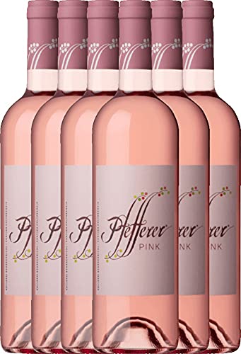 Pfefferer Pink von Kellerei Schreckbichl - Roséwein 6 x 0,75l VINELLO - 6er - Weinpaket inkl. kostenlosem VINELLO.weinausgießer von Kellerei Schreckbichl