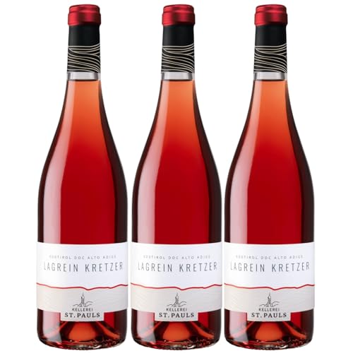 St. Pauls Lagrein Kretzer Rosé Alto Adige DOC Südtiroler Roséwein Wein trocken Inkl FeinWert E-Book (3 Flaschen) von Kellerei St. Pauls