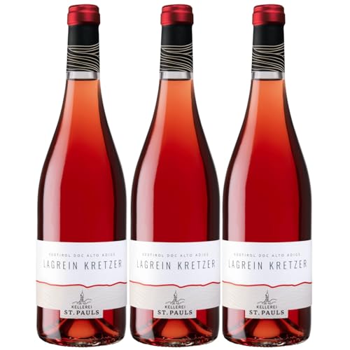 St. Pauls Lagrein Kretzer Rosé Alto Adige DOC Südtiroler Roséwein Wein trocken (3 Flaschen) von Kellerei St. Pauls