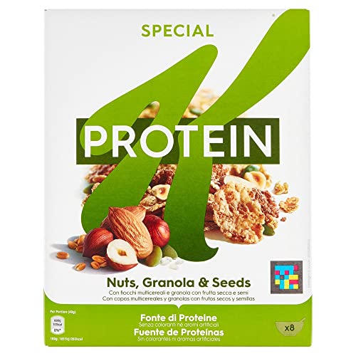 Kellogg's Special K Protein Frutta Secca Mehrkornflocken mit Trockenobst 330g Weizenflocken Getreideflocken mit Kürbiskernen, Haselnüssen und Mandeln von Kellogg Company