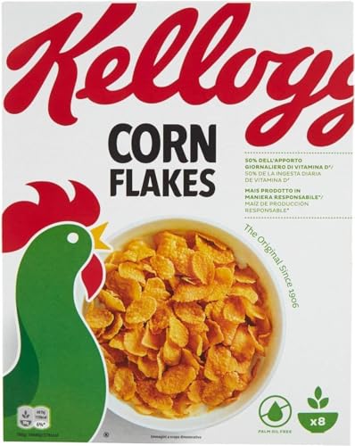 KELLOGG'S 10er-Pack Kelloggs Corn Flakes der knusprige Klassiker Frühstückscerealien Cerealien Getreide 250g von Kellogg's