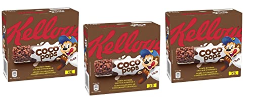 3x Kellogg's Coco Pops Snack Puffreisriegel mit Kakao ( 6 x 20g ) 120g von Kellogg's