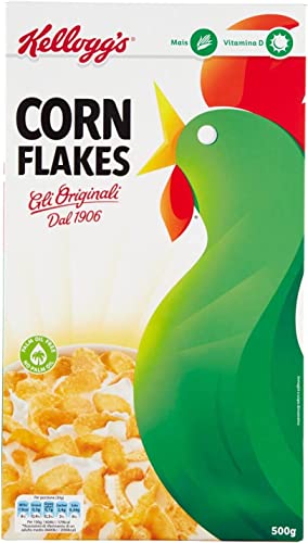 3x Kellogg's Corn Flakes Knusprige goldene und leckere ohne Palmöl ohne Farbstoffe ohne künstliche Aromen 500g von Kellogg's