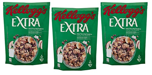 3x Kellogg's Extra Frutta e Frutta Secca Knusprige Haferflocken mit Dehydrierten Früchten 375g-Packung 3x Kellogg's Extra Frutta e Frutta Secca Knusprige Haferflocken mit Dehydrierten Früchten 375g-Packung von Kellogg's