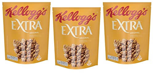 3x Kellogg's Extra Original Knusprige Haferflocken 100% Vollkorn 375g-Packung von Kellogg's