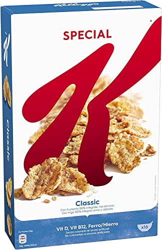 3x Kellogg's Special K Classic Fiocchi di Riso Reisflocken Vollkorn Weizen und Gerste mit Vitaminen und Mineralstoffen 300g Getreideflocken von Kellogg's