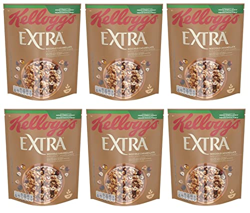 6x Kellogg's Extra Nocciole Caramellate Knusprige Haferflocken mit Karamellisierte Haselnüsse 100% Vollkorn 375g-Packung 6x Kellogg's Extra Nocciole Caramellate Knusprige Haferflocken mit Karamellisierte Haselnüsse 100% Vollkorn 375g-Packung von Kellogg's