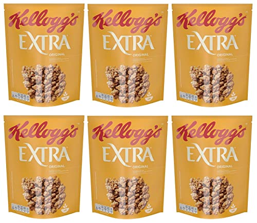 6x Kellogg's Extra Original Knusprige Haferflocken 100% Vollkorn 375g-Packung von Kellogg's