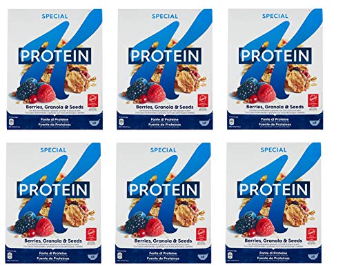 6x Kellogg's Special K Protein Frutti di Bosco Cereals Mehrkornflocken mit Beeren 320g Mehrkorn- und Weizenflocken Getreideflocken mit Hafer Roggen Samen und gefriergetrocknete Früchte von Kellogg's