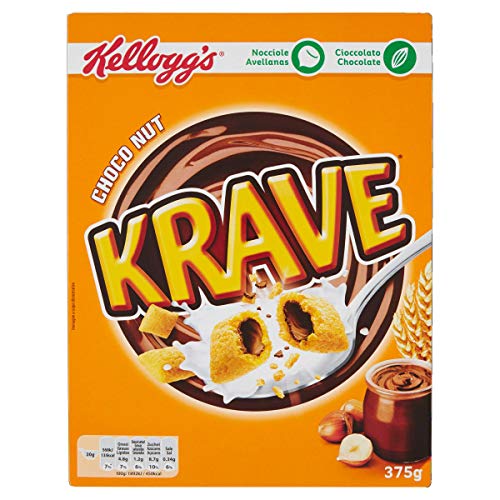 Kellogg's, Krave Choco Nut, Cornflakes mit Schokolade, 375 g von Kellogg's