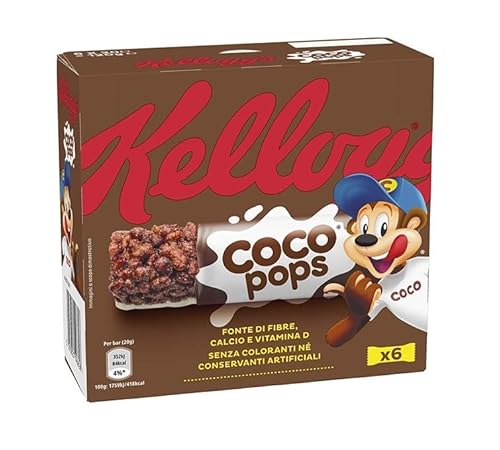 Kellogg's Coco Pops Snack Puffreisriegel mit Kakao ( 6 x 20g ) 120g von Kellogg's