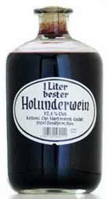 Christian Hartmann 1 Liter bester Holunderwein Apothekerflasche von Kelterei Chr. Hartmann GmbH