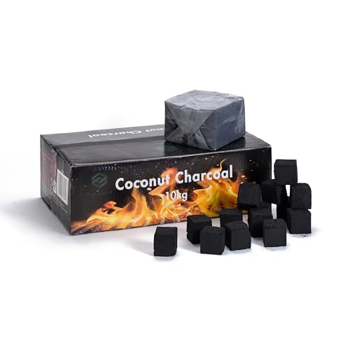 Ken Chiku Kohle (Kokosnussschale 10kg) für Shisha Hookah & BBQ 10kg - 180 Stück (40mm) von Ken Chiku
