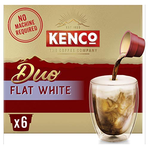 Kenco Duo Flat White Instant Coffee (6 Kapseln, 6 Portionen) von Kenco