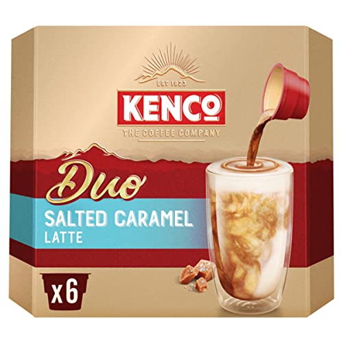 Kenco Duo Salted Caramel Latte Sofortkaffee, 6 Stück, insgesamt 24 Getränke), Braun von Kenco