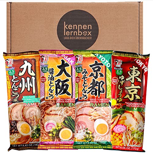 Kennenlernbox Itsuki Ramen Mix | Japanische Itsuki Ramen Mix zum Probieren | 4 verschiedene Geschmäcke (8 Portionen) von Kennenlernbox