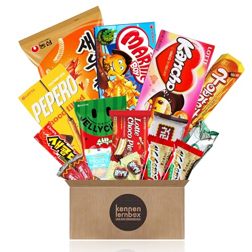 Korea Box | Kennenlernbox mit 14 beliebten Süßigkeiten aus Korea | Geschenkidee für besondere Anlässe wie Geburtstage wie Geburtstage von Kennenlernbox