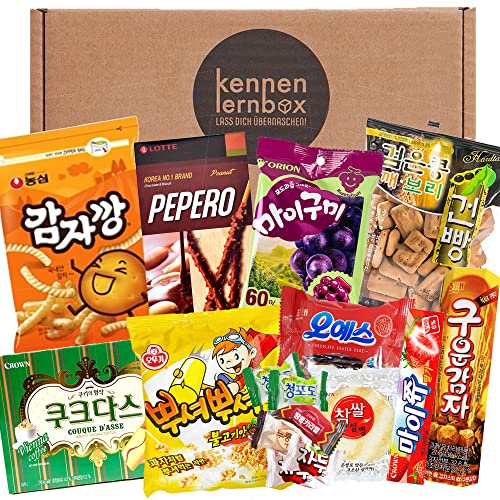 Korea Box | Kennenlernbox mit 14 beliebten Süßigkeiten aus Korea | Geschenkidee für besondere Anlässe wie Geburtstage wie Geburtstage von Kennenlernbox