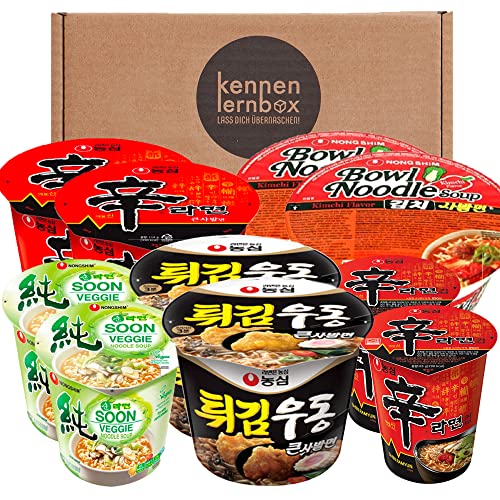 Koreanische 10er Cup-Noodelbox | Kennenlernbox mit 10 Koreanischen Instantnudeln von Kennenlernbox