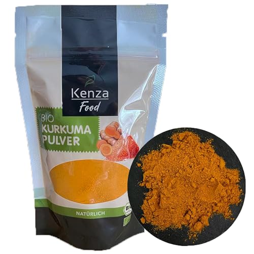 Kurkuma gemahlen BIO 160 g | fein gemahlen | BIO-Qualität | Kurkuma Pulver | gelber Ingwer | goldene Milch | 100% Bio, Naturrein & Geschmacksexplosion von Kenza Food