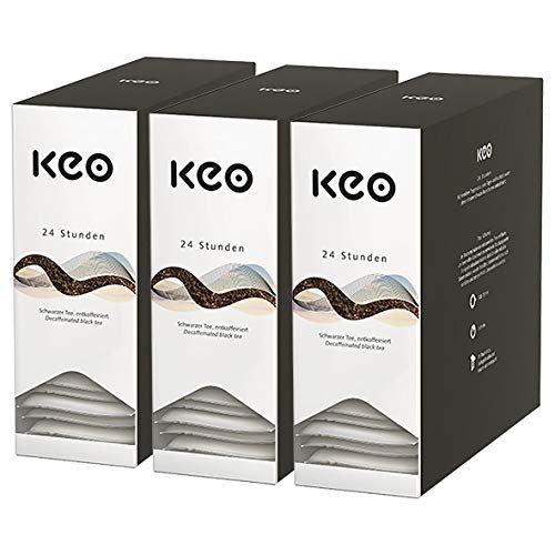 Keo Teachamp Kuvert 24 Stunden, Schwarzer Tee, entkoffeiniert / 3er Pack von Keo