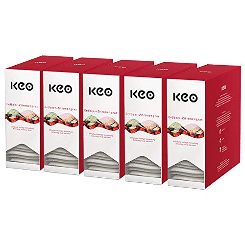 Keo Teachamp Kuvert Erdbeer-Zitronengras / 5er Pack Keo Teachamp Kuvert Erdbeer-Zitronengras / 5er Pack von Keo