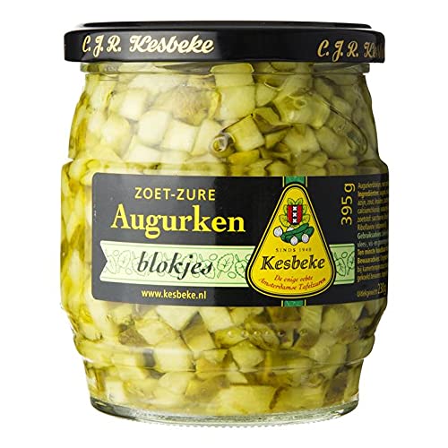 Kesbeke Augurken Blokjes Zoetzuur Essiggurkenwürfel süß und sauer 395G Kesbeke Augurken Blokjes Zoetzuur Essiggurkenwürfel süß und sauer 395G von Kesbeke