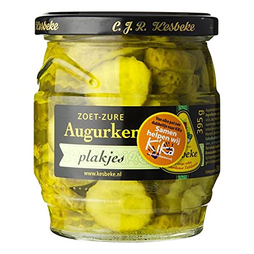 Kesbeke Augurken Plakjes Zoetzuur Gurkenscheiben süß und sauer 395G Kesbeke Augurken Plakjes Zoetzuur Gurkenscheiben süß und sauer 395G von Kesbeke