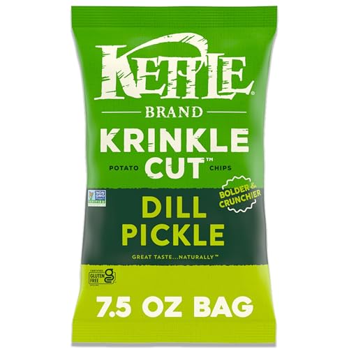 Kettle Brand Kartoffelchips, Krinkle Cut Dill Pickle Chips, 213 ml Kettle Brand Kartoffelchips, Krinkle Cut Dill Pickle Chips, 213 ml von Kettle