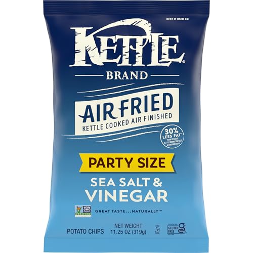 Kettle Brand Kartoffelchips, luftgebratenes Meersalz und Essig, Wasserkocherchips, 320 ml, Partygröße Kettle Brand Kartoffelchips, luftgebratenes Meersalz und Essig, Wasserkocherchips, 320 ml, Partygröße von Kettle