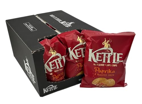 Kettle Chips Paprika & Roasted Onion 10 x 130 g Tüten, hand-frittierte Kessel-Chips, knusprige Kartoffelchips mit dem Geschmack von Paprika & gerösteten Zwiebeln für einen gelungenen Abend Kettle Chips Paprika & Roasted Onion 10 x 130 g Tüten, hand-frittierte Kessel-Chips, knusprige Kartoffelchips mit dem Geschmack von Paprika & gerösteten Zwiebeln für einen gelungenen Abend von Kettle